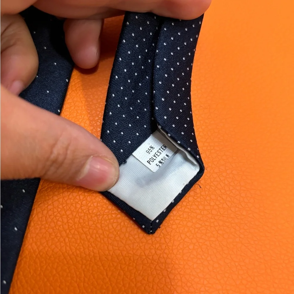 Oscar de la Renta Blue Fine Polka‎ Dot Tie